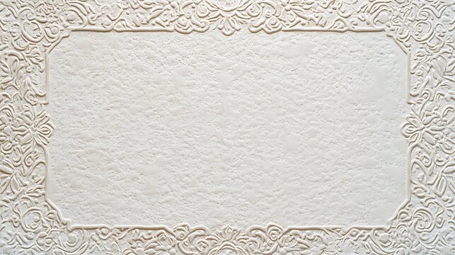 Embossed Floral Frame with Textured Paper.