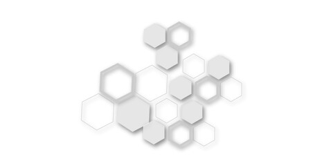 Modern and seamless pattern in design with hexagonal molecular structures in technology background.Abstract background with hexagons and geometric pattern in honeycombs design in illustration.	
