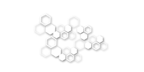 Modern and seamless pattern in design with hexagonal molecular structures in technology background.Abstract background with hexagons and geometric pattern in honeycombs design in illustration.	
