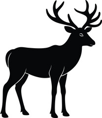 Obraz premium deer silhouette vector