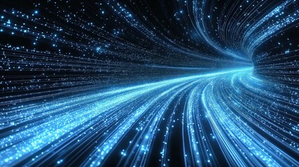 Obraz premium Digital Data Flow Tunnel