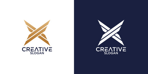 letter x monogram logo vector design