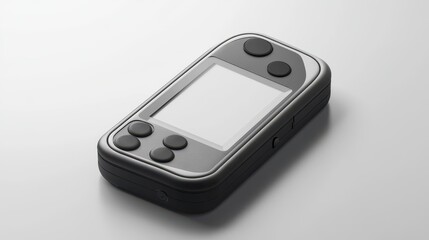 Modern handheld gaming console with sleek design and simple controls