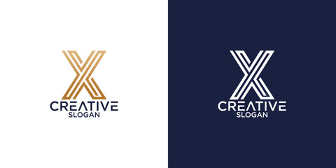 letter x monogram logo vector design
