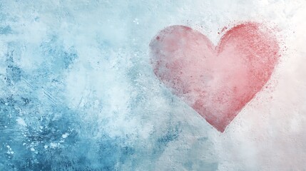 Fototapeta premium Frozen Heart with Winter Love.