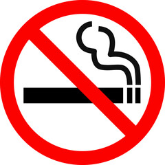 No smoking sign vector icon. No smoking sign, transparent PNG