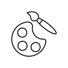 painting palette Icon vector stock illustration