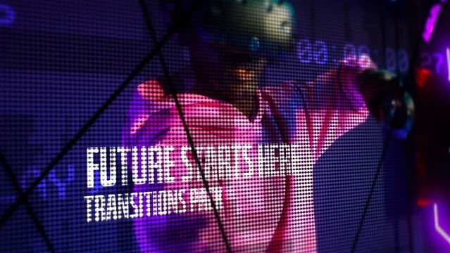 Futuristic Digital Display Transitions