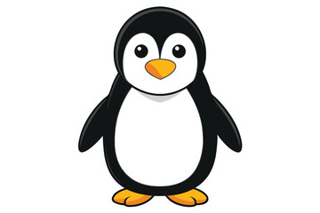 penguin on a white background.