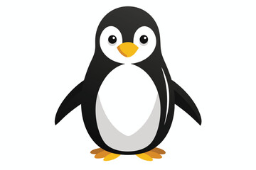 penguin on a white background.