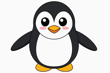 penguin on a white background.