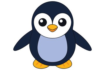 penguin on a white background.