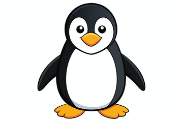 penguin on a white background.