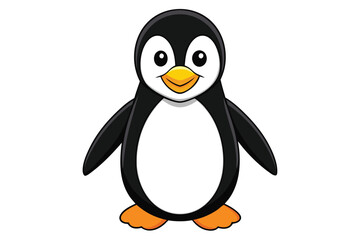 penguin on a white background.