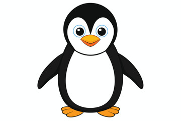 penguin on a white background.