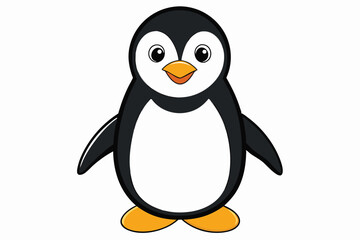 penguin on a white background.