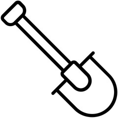 Gardening steel shovel vector icon