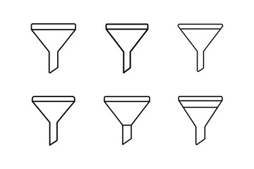 filter icon vector line art illustration