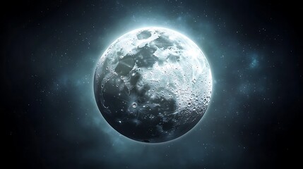 Obraz premium Full Moon Night Sky Space.