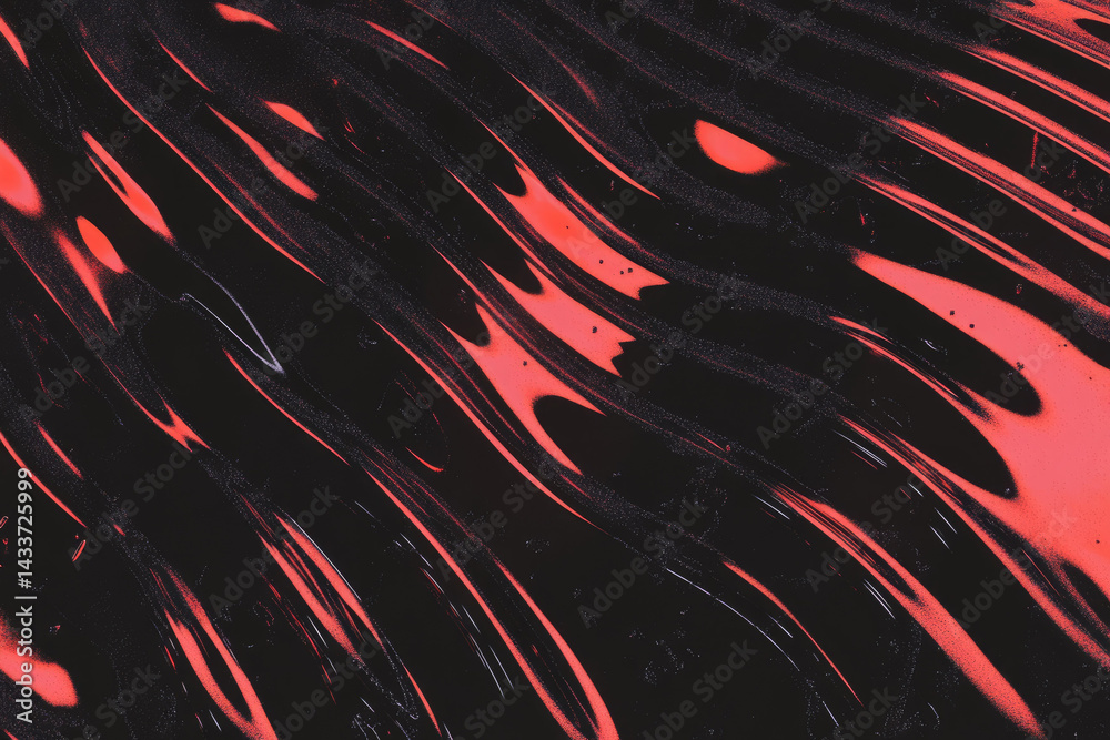 Aufkleber dynamic abstract image featuring wave like pattern in black and red, creating sense of movement and 