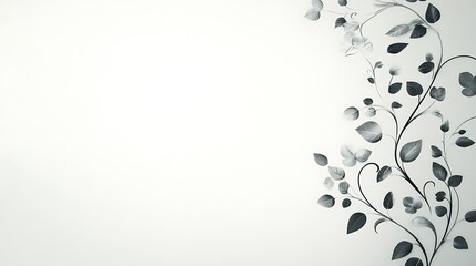 Elegant Floral Vine Border Design.