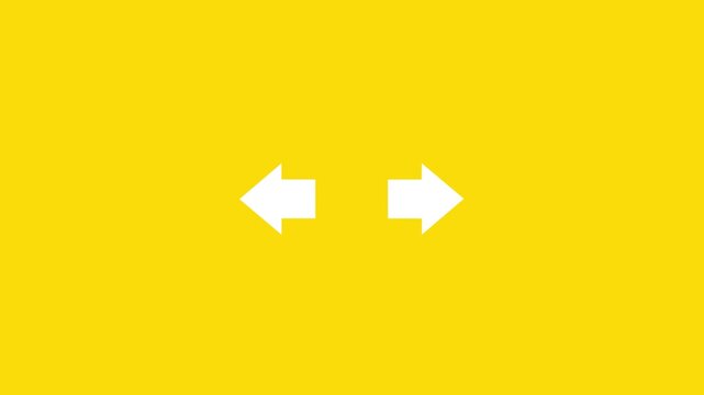 Transfer arrow outline icon. Left right arrow simple line icon animation two arrow way