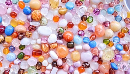 Colorful gemstone collection