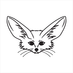 Fennec Fox with Oversized Ears in Desert Habitat