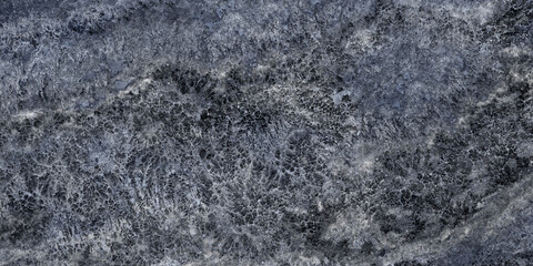 Fototapeta na wymiar Black and blue marble stone background, fossil texture