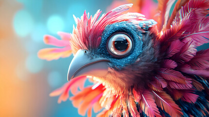 Obraz premium Vibrant Rooster Portrait