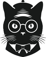 Cat black vector