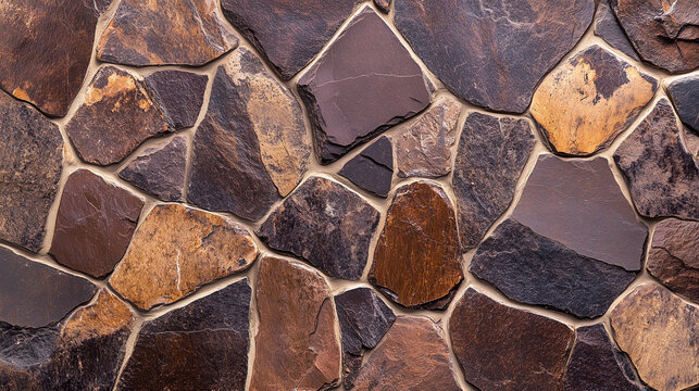 A warm brown stone or rock background, highlighting the rough texture and earthy beauty of the surface.