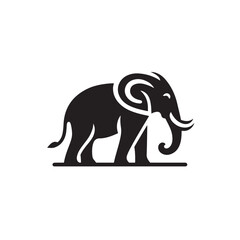 Fototapeta premium Elephant Silhouette vector illustration
