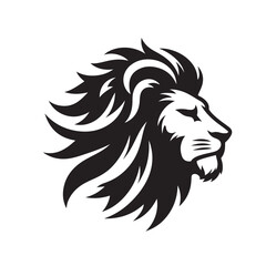 Lion head vector illustration with symmetrical design