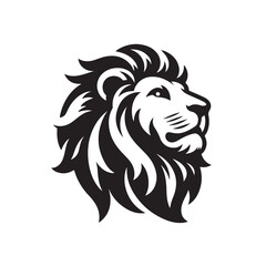 Lion head vector illustration with symmetrical design