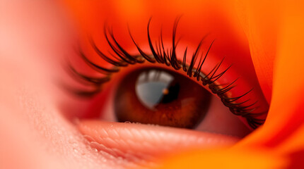 Extreme macro close up, warm tones, World Day against Trafficking in Persons, July 30th concept, reds, oranges, yellows, detailed small subject World Day Against Trafficking in Persons, July 30th, per