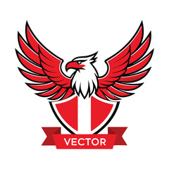 Fototapeta premium eagle with wings