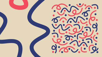 Creative abstract element waves shape design