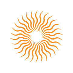 abstract sun vector illustration . Vibrant Orange Sunburst Vector Graphic for Dynamic Designs
