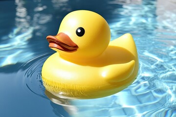 Yellow rubber duck in water (1)