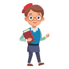 Teacher holding a book