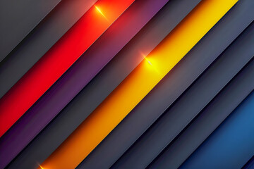 Fototapeta premium Colorful diagonal stripes creating modern abstract background