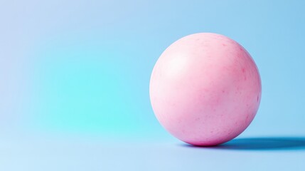 Pastel Pink Egg on a Gradient Background