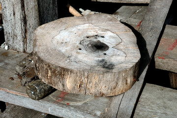 old wooden log