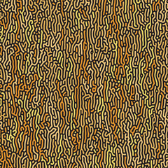 ABSTRACT ORANGE COLORFUL LINES TURING PATTERN ROUGH DESIGN REACTION DIFFUSION DARK BACKGROUND VECTOR GOOD FOR WALLPAPER, COVER,POSTER 