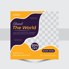Travel and Tourism Business Marketing Banner Social Media Posts design template