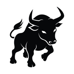 a cartoony bull silhouette