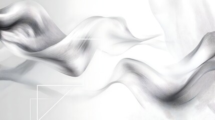 Abstract Silver Fabric Flow.