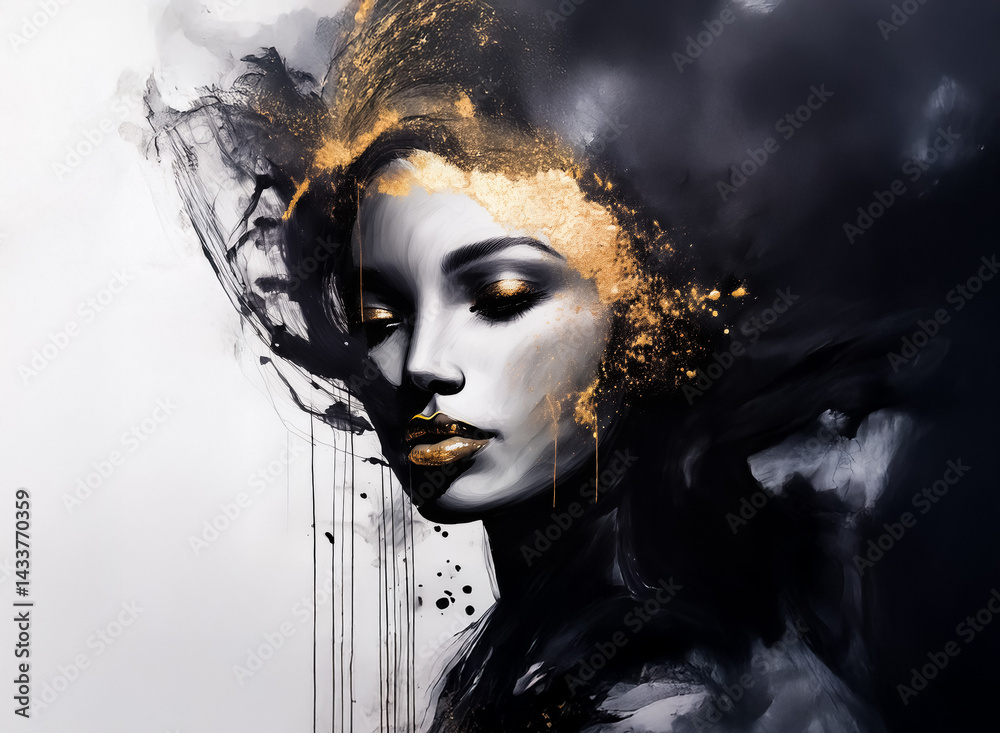 Poster here's a description and keywords for the image, incorporating the hints about the image: a woman's 