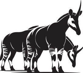 Fototapeta premium a okapi vector